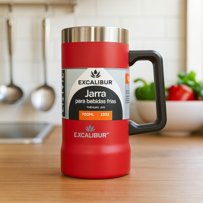 Vaso Térmico con Agarradera EXCALIBUR 700 ml A164-V700 | Comodidad y estilo en cada sorbo